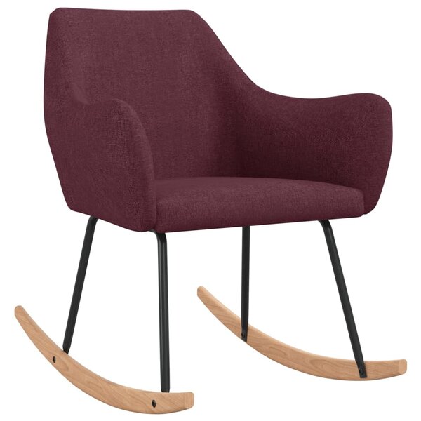 vidaXL Chaise à bascule Violet Tissu