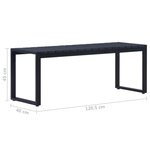 Vidaxl banc de jardin 120 5 cm panneau ps noir