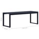 vidaXL Banc de jardin 120 5 cm Panneau PS Noir