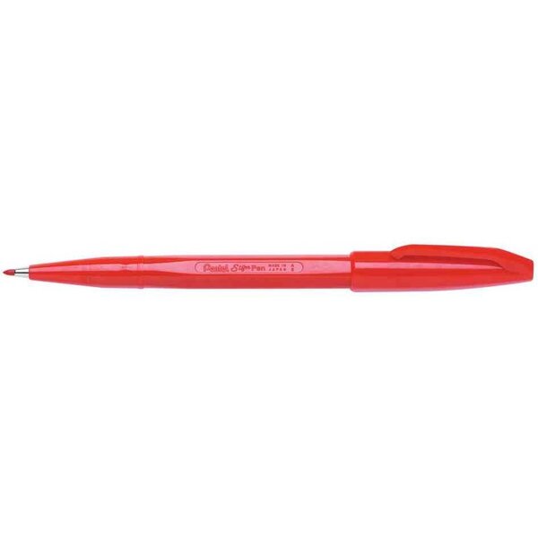 Stylo feutre Sign Pen S 520 Tracé 1 mm Rouge x 12 PENTEL