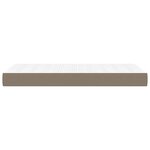 vidaXL Matelas à ressorts ensachés pour enfants taupe 80x160 cm tissu