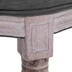 Banc banquette lin bois solide 150 x 40 x 48 cm gris foncé 02_0010763