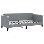 vidaXL Lit de jour avec gigogne et matelas gris clair 80x200 cm tissu