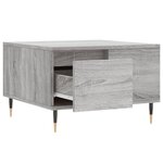 vidaXL Table basse sonoma gris 55x55x36 5 cm bois d'ingénierie
