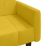 vidaXL Canapé-lit 2 places jaune velours
