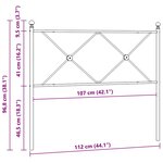 vidaXL Tête de lit de remplacement métal blanc 100 cm