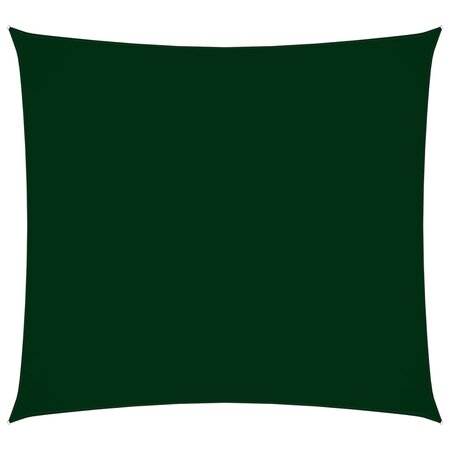 vidaXL Voile de parasol tissu oxford carré 3x3 m vert foncé