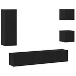vidaXL Ensemble TV 5 pièces en bois noir chêne