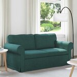 vidaXL Canapé Vert foncé 215 x 82 x 80 cm tissu
