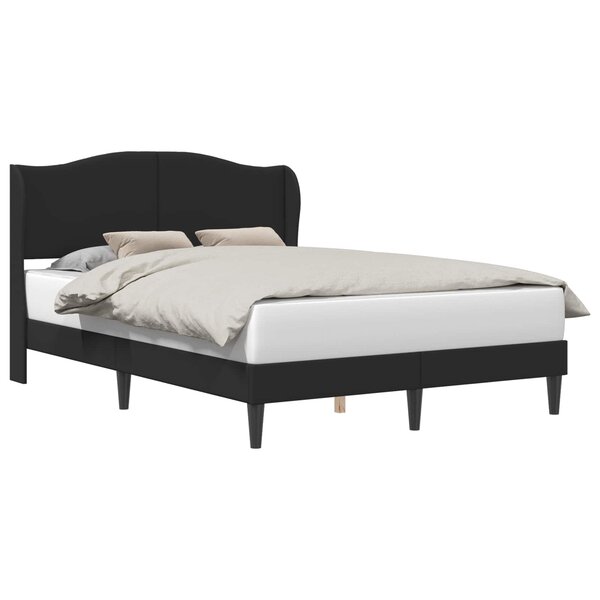 vidaXL Cadre de lit avec tête de lit Noir 140 x 190 cm Simili cuir