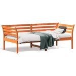vidaXL Lit de jour sans matelas cire marron 75x190 cm pin massif