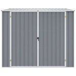 vidaXL Abri de jardin Gris 195x198x159 cm Acier galvanisé