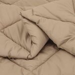 vidaXL Duvet complet toute l'année Taupe 220 x 155 cm Microfibre