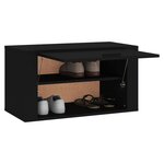 vidaXL Armoire à chaussures murale Noir 70x35x38 cm Bois d'ingénierie