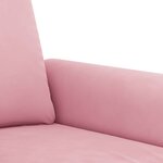 vidaXL Ensemble de canapés 3 Pièces avec coussins Rose Velours