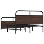 vidaXL Cadre de lit sans matelas 120x190 cm chêne marron