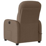 vidaXL Fauteuil inclinable de massage électrique marron tissu