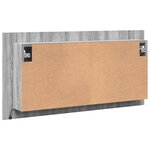 vidaXL Armoire de salle de bain à miroir LED sonoma gris 90x12x45 cm