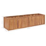 vidaXL Lit surélevé de jardin 200x50x50 cm Bois de teck solide
