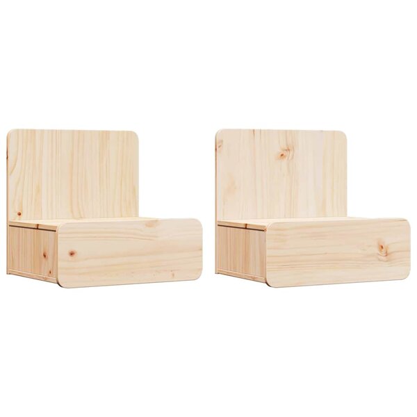 vidaXL Table de chevet avec tiroir 2 Pièces Marron 44 x 32 5 x 40 cm