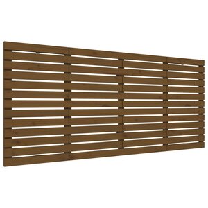 vidaXL Tête de lit murale Marron miel 206x3x91 5 cm Bois massif de pin