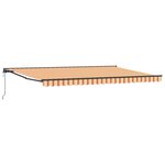 vidaXL Auvent Rétractable Jaune et Orange 500x300 cm tissu