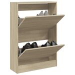 vidaXL Armoire à chaussures chêne sonoma 60x21x87 5 cm bois ingénierie