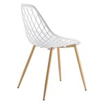 Set de 2 chaises de salle à manger siège en plastique 83 cm blanc 03_0006037
