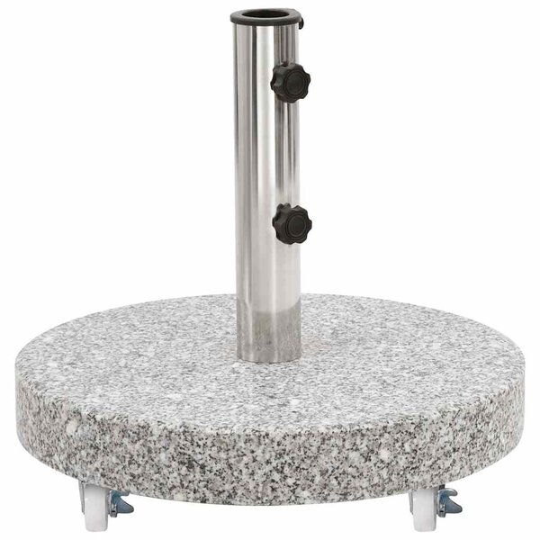 vidaXL Socle de parasol Granite 30 kg Rond Gris