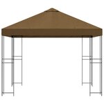 vidaXL Pavillon 3 x 3 m Taupe Polyester et Acier 190 gsm