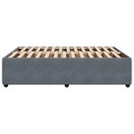 vidaXL Cadre de lit Gris foncé 160 x 200 cm Velours