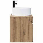 vidaXL Meuble de lavabo mural Chêne artisanal 49 x 44 5 x 65 5 cm