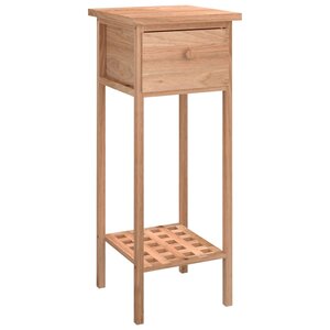 vidaXL Table d'appoint avec tiroir 25x25x60 cm Bois massif de noyer