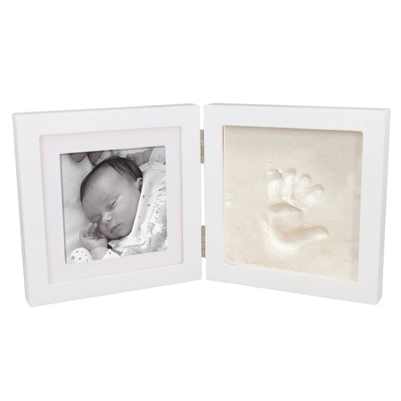 2 cadres photo et empreintes bébé