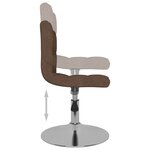 vidaXL Chaises pivotantes à manger lot de 6 marron tissu
