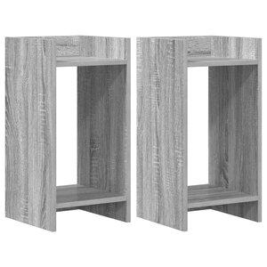 vidaXL Support de Plante 2 Pièces Gris Sonoma 30 x 30 x 60 cm