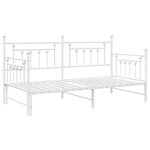 vidaXL Lit Daybed avec Matelas Trundle Blanc 107x203 cm Acier