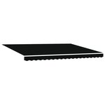 vidaXL Auvent Rétractable Noir 450 × 350 cm tissu