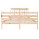vidaXL Cadre de lit sans matelas bois massif 140x200 cm