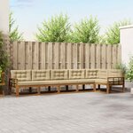 vidaXL Ensemble de canapés d'extérieur 6 Pièces Naturel et Beige