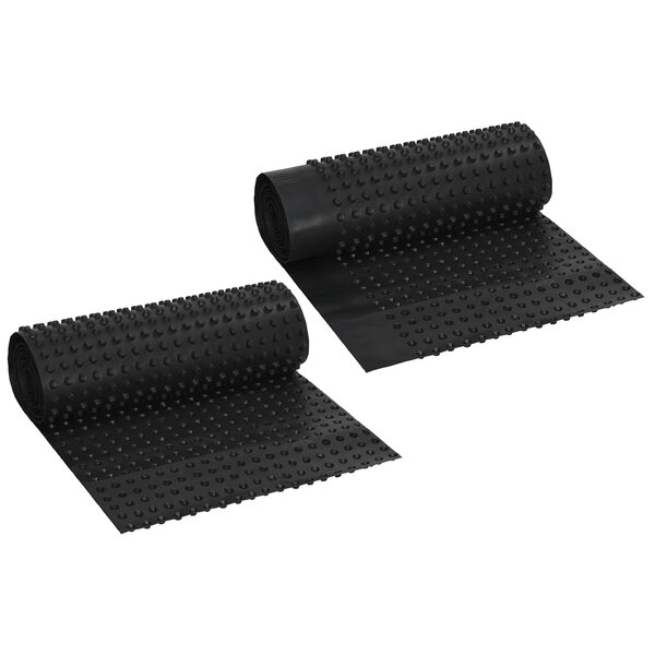 vidaXL Feuille de drainage nervurée 2 pièces Noir 0 5 x 20 m HDPE
