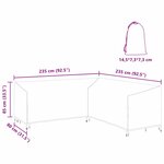 vidaXL Housse pour mobilier d'extérieur 235 x 235 x 80 cm