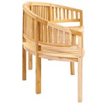 vidaXL Banc de jardin en forme de banane 200 cm bois de teck solide