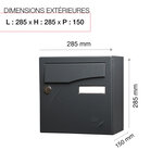 Boîte aux lettres Préface compact noir sablé ral 2100 ms