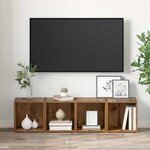vidaXL Meuble TV 2 Pièces Marron 37 x 35 x 37 cm Bois d'ingénierie