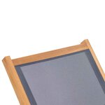 vidaXL Chaise longue pliable avec roulettes Teck massif et textilène