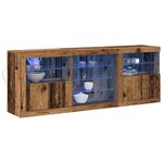 vidaXL Buffet Bois ancien 181.5 x 37 x 67 cm Bois d'ingénierie