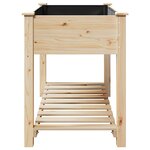 vidaXL Cache-pot de jardin avec étagère Beige 115 x 59 x 76.5 cm
