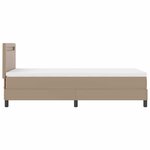 vidaXL Cadre de lit avec matelas Cappuccino 100 x 200 cm Faux cuir