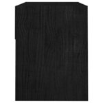 Vidaxl table de chevet noir 40x31x40 cm bois de pin massif